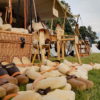 Holzschuhe aus unbehandelten Pappelholz, Mittelalter Lagerleben