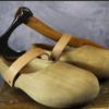 Holzschuhe aus unbehandelten Pappelholz, Mittelalter Lagerleben – Bild 3